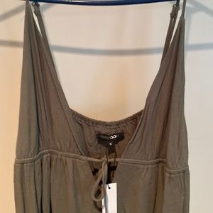 Flowey sage green dress